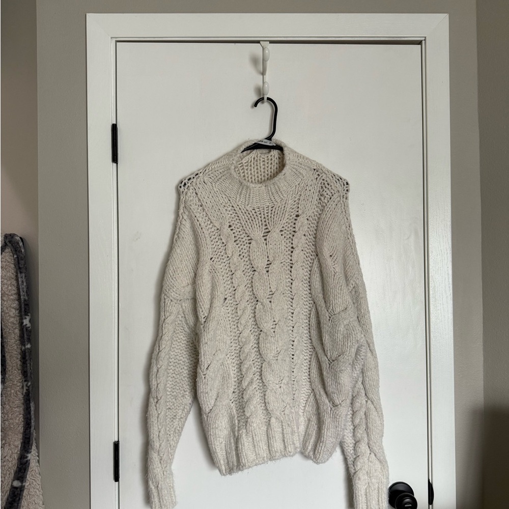 Cozy Cream Cable Knit Sweater